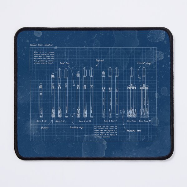 Item preview, Falcon 9 Evolution Diagram, Blueprint designed and sold by MovieSetStories.