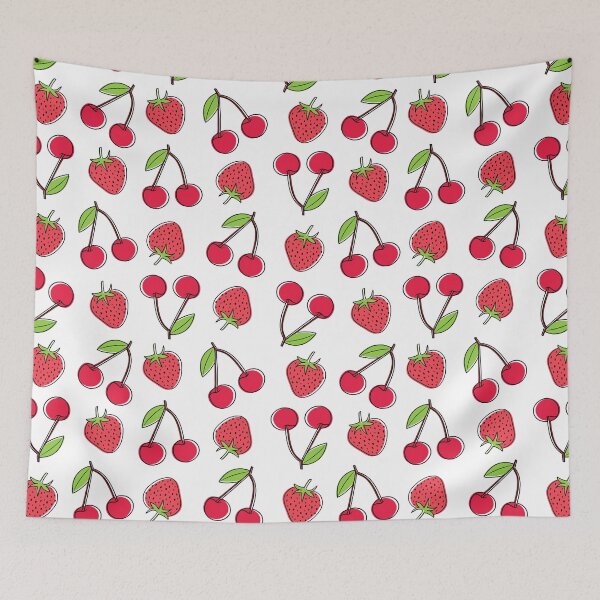 Item preview, Berries pattern with strawberries and cherries designed and sold by GulArt.
