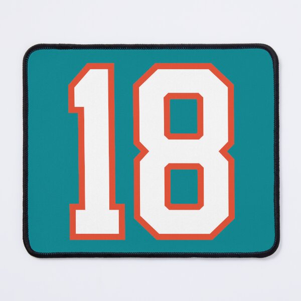 Item preview, Sports Number 18, white orange color lucky sport eighteen designed and sold by ArtIsParty.