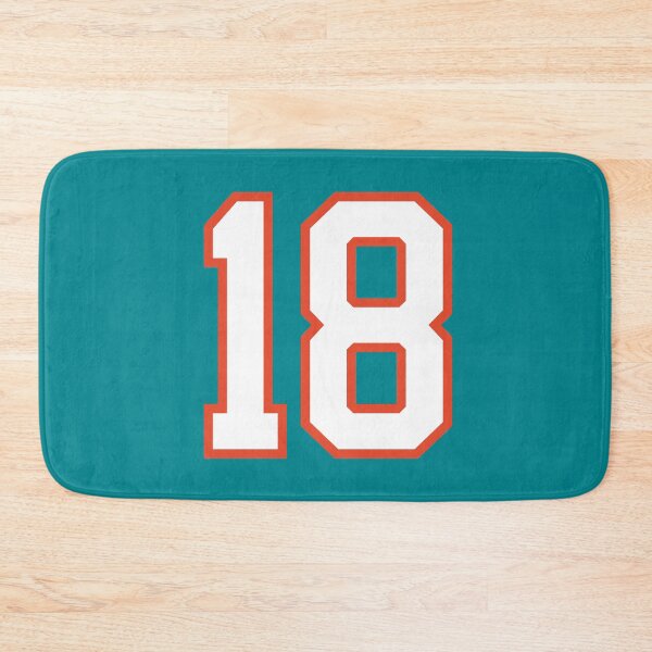 Item preview, Sports Number 18, white orange color lucky sport eighteen designed and sold by ArtIsParty.