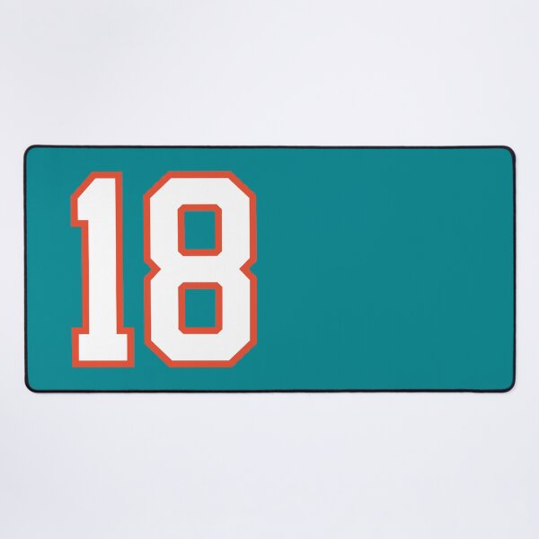 Item preview, Sports Number 18, white orange color lucky sport eighteen designed and sold by ArtIsParty.