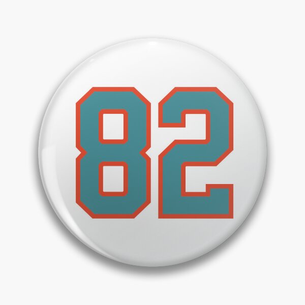 Item preview, 82 number, aqua orange lucky sports eighty two designed and sold by ArtIsParty.