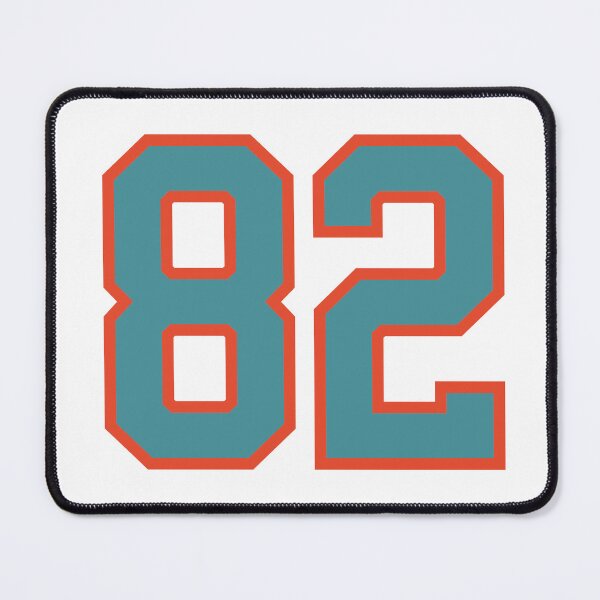 Item preview, 82 number, aqua orange lucky sports eighty two designed and sold by ArtIsParty.