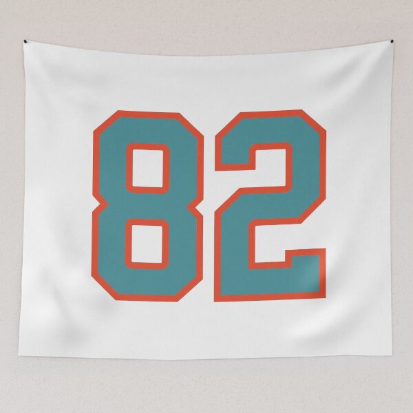 Item preview, 82 number, aqua orange lucky sports eighty two designed and sold by ArtIsParty.