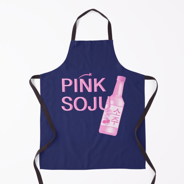 Item preview, Pink soju Cherry flavoured korean pink soju bottle hangul writing cute cherry blossoms kawaii designed and sold by Lemonshaaark.