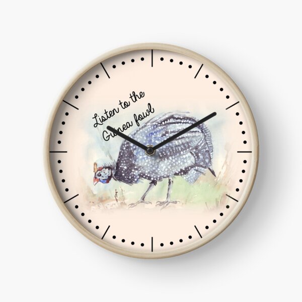 Listen to the Guinea Fowl Clock