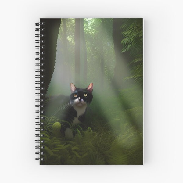 Item preview, cat in a forest designed and sold by InkDropFalls.