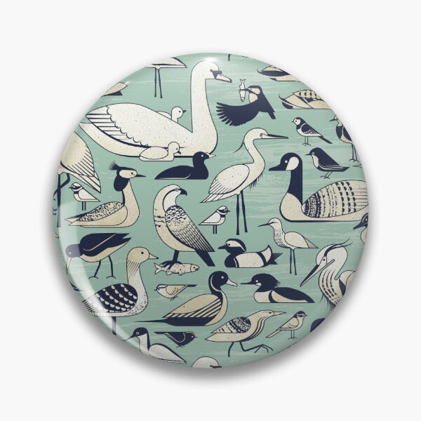 Item preview, Water birds - Green Silk designed and sold by appleyards.
