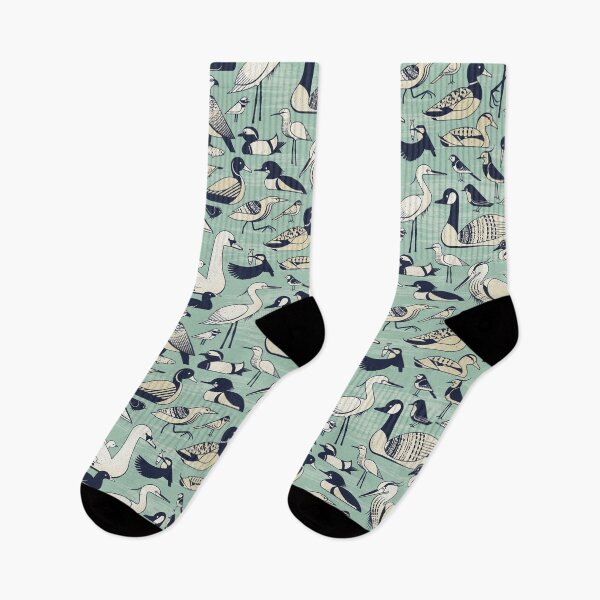 Item preview, Water birds - Green Silk designed and sold by appleyards.