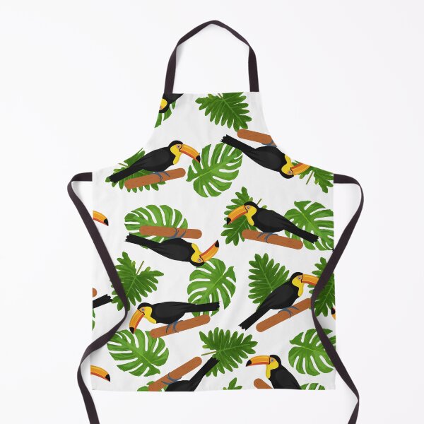 Item preview, Toucan pattern design with tropical leaves. Toucan background. Tropical birds and leaves pattern designed and sold by GulArt.
