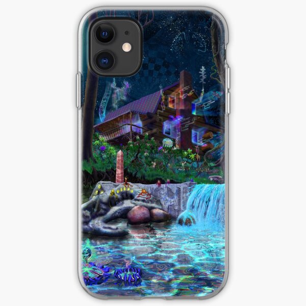 The PsyCabin - Trippy Psychedelic Visionary Garden iPhone Soft Case