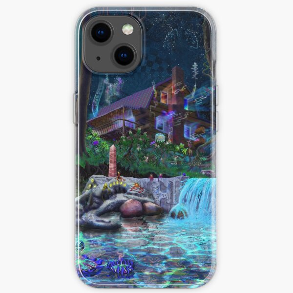 The PsyCabin - Trippy Psychedelic Visionary Garden iPhone Soft Case