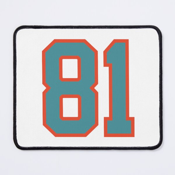 Item preview, 81 number, aqua orange lucky sports eighty one designed and sold by ArtIsParty.