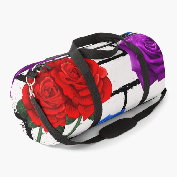 Item preview, Brick wall roses ,purple,blue and red rose flowers designed and sold by Sharon111.