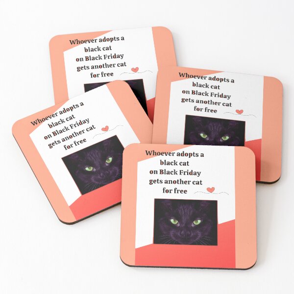 Item preview, Adopt black cat on Black Friday. designed and sold by sarantis.