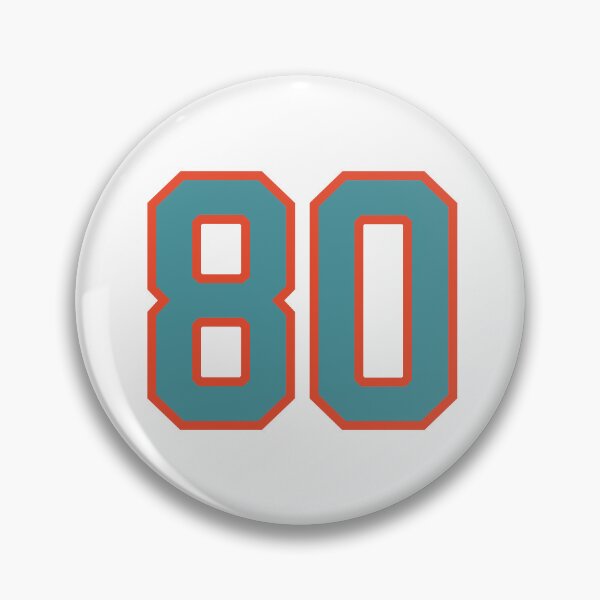 Item preview, 80 number, aqua orange lucky sports eighty designed and sold by ArtIsParty.