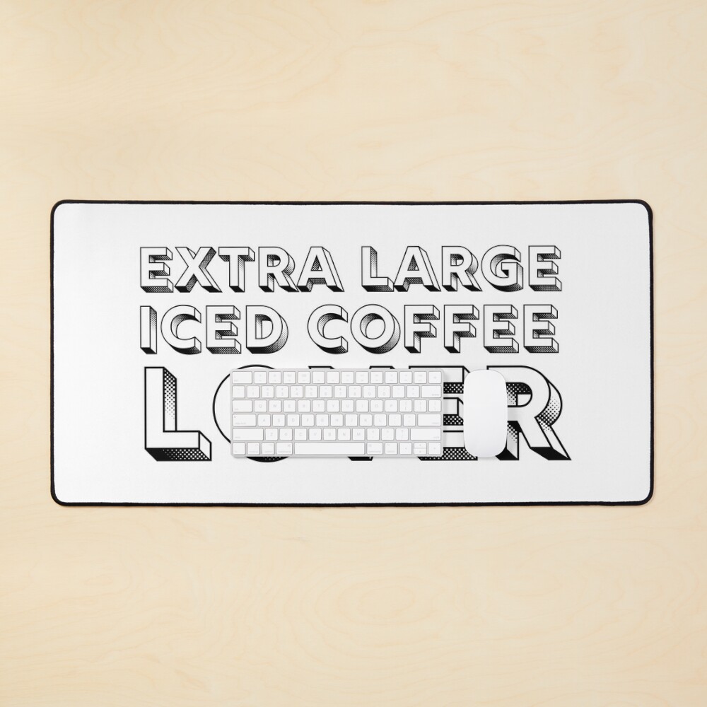 Extra Large Iced Coffee Lover Coffee Cup Typography Poster for Sale by  Retrospacetive Design