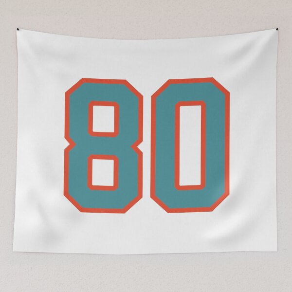 Item preview, 80 number, aqua orange lucky sports eighty designed and sold by ArtIsParty.