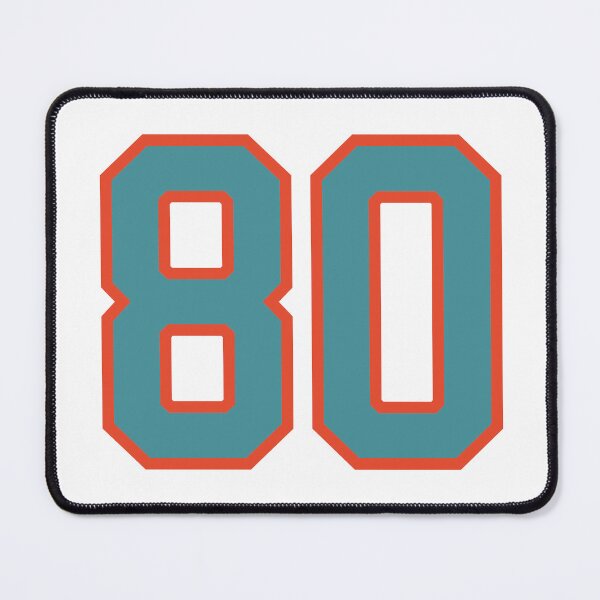 Item preview, 80 number, aqua orange lucky sports eighty designed and sold by ArtIsParty.