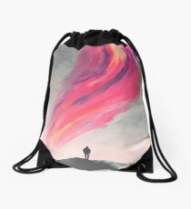 Where Fear Ends Drawstring Bag