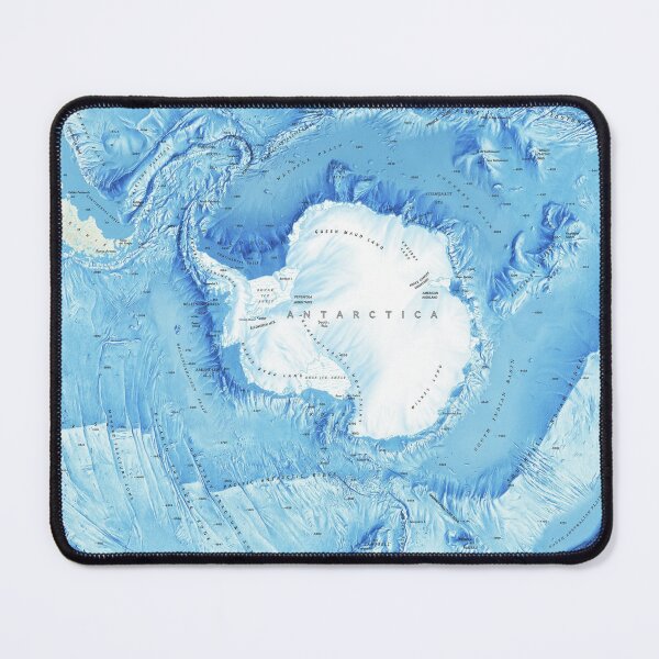 Item preview, " Antarctica: 2022/present - Detailed seafloor relief map ... designed and sold by MOUNTAINS on FIRE.