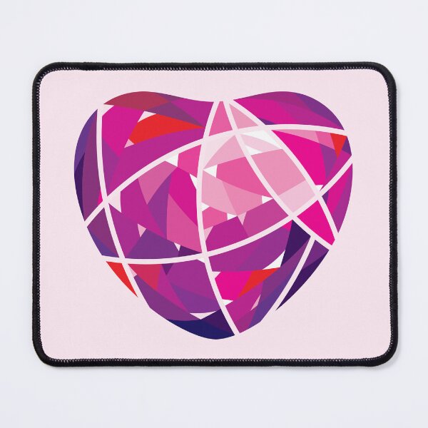 Item preview, Pink Heart Diamond Crystal on Light Pink Background designed and sold by Wiggly Lines.