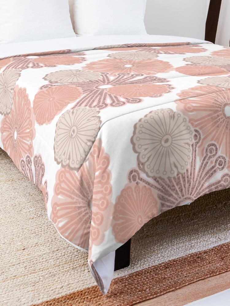 Alternative Ansicht von Rose Gold Blumenmuster Tagesdecke