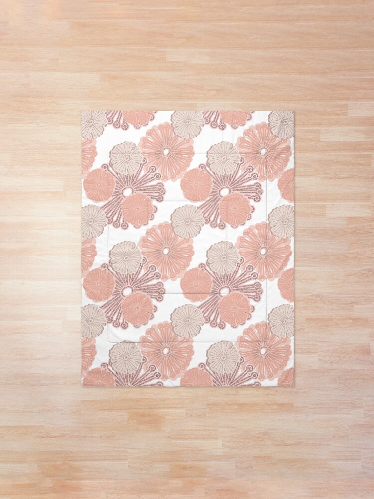 Alternative Ansicht von Rose Gold Blumenmuster Tagesdecke