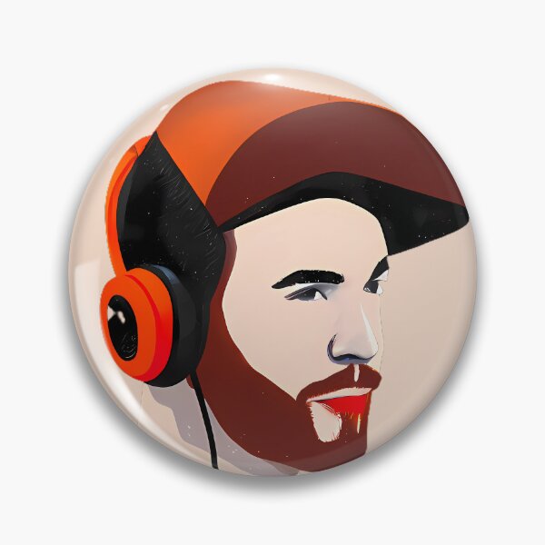 Item preview, Handsome charming bearded guy wearing headphones. listening to music, streaming, callcenter. designed and sold by AISHOPPE.
