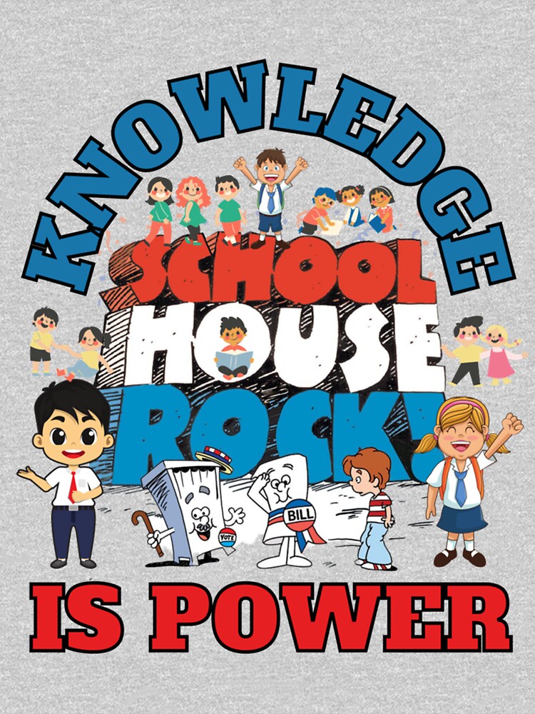 Discover Schoolhouse Rock Knowledge Is Power Kids Pullover Hoodie