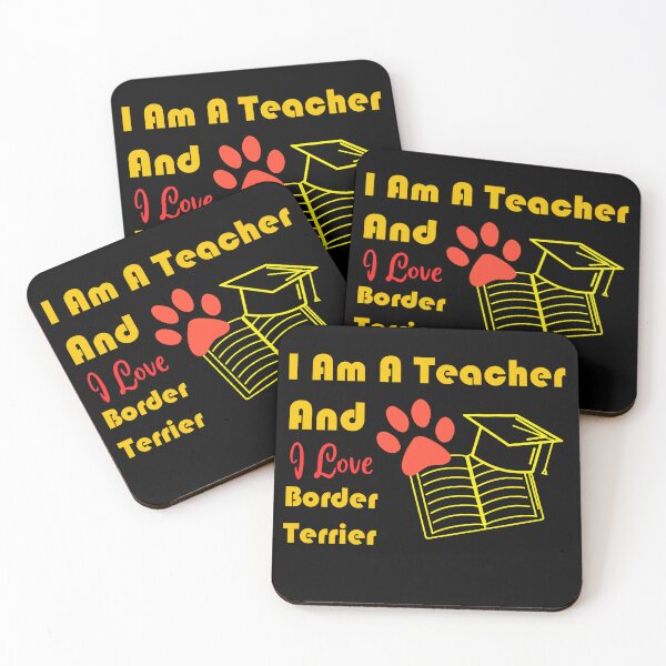 Item preview, i am a teacher and i love Border Terrier designed and sold by Jadir.