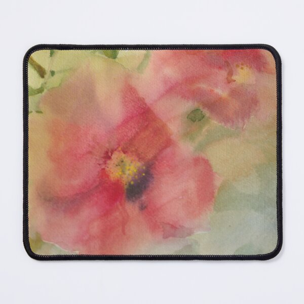 Item preview, red watercolor flowers designed and sold by rysunki-malunki.
