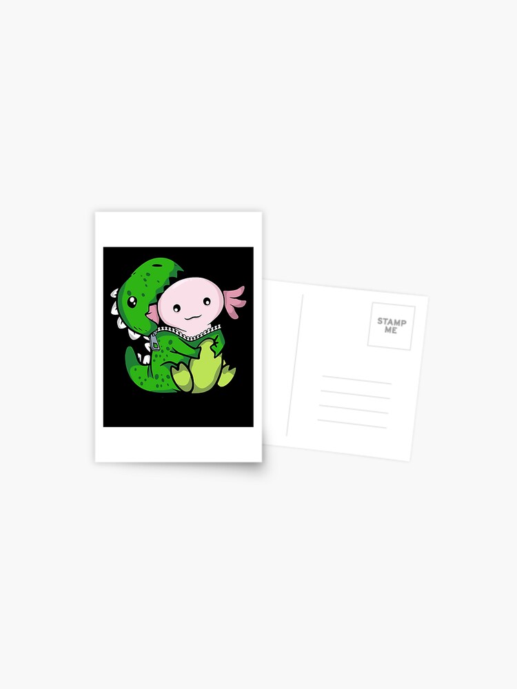 Axolotl Gift Kids Kawaii Axolotl Gifts Men Axolotl Postcard