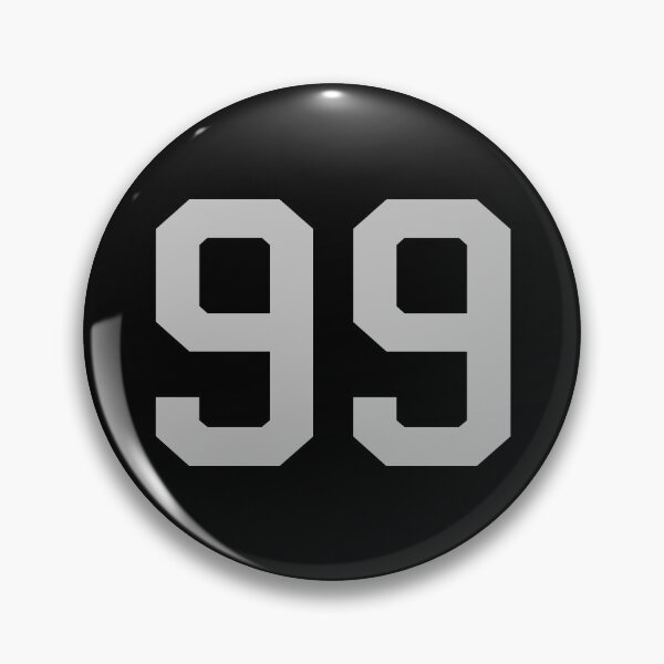 Item preview, Number 99, grey on black sports jersey number designed and sold by LoveIsColorful.