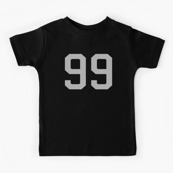 Number 99, grey on black sports jersey number Sticker for Sale by  LoveIsColorful