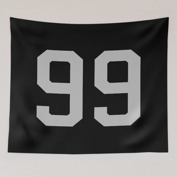 Item preview, Number 99, grey on black sports jersey number designed and sold by LoveIsColorful.