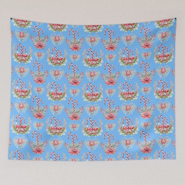 Item preview, Australian Christmas - Flowers and Candy Canes designed and sold by Annalee Beer.