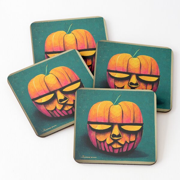 Item preview, Halloween Pumpkin Head Pop Art 5 designed and sold by AiBroughtToLife.