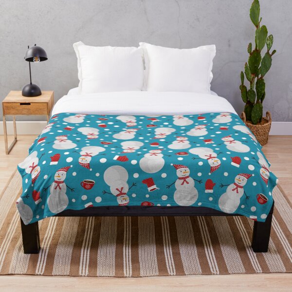 Item preview, Winter pattern design with snowmen, mittens, stockings and coffee cups designed and sold by GulArt.