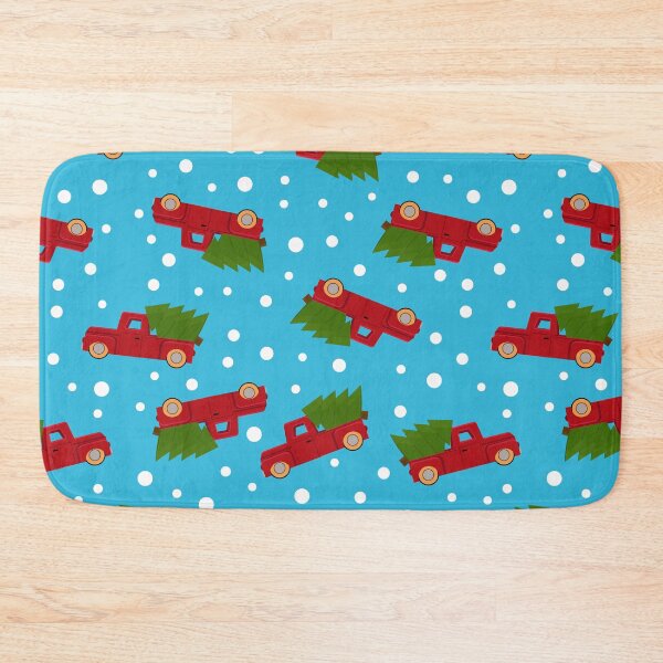 Item preview, Christmas pattern with red truck and christmas tree.  designed and sold by GulArt.