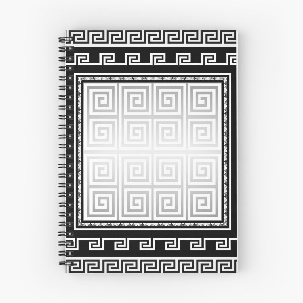 Item preview, Greek Keys Black White Silver Gray  designed and sold by Yiorgos Designs.