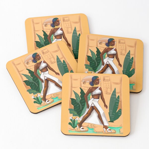 Item preview, Black woman Striding- Mahagony brown skin girl. The best Gifts for black women designed and sold by Artonmytee.