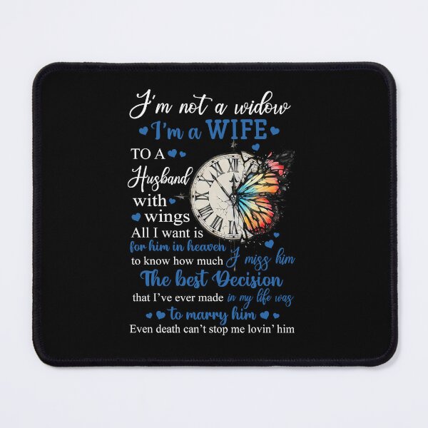 Item preview, I'm Not A Widow I'm A Wife To A Husband With Wings funny love heart memorial vintage designed and sold by beckadamr.