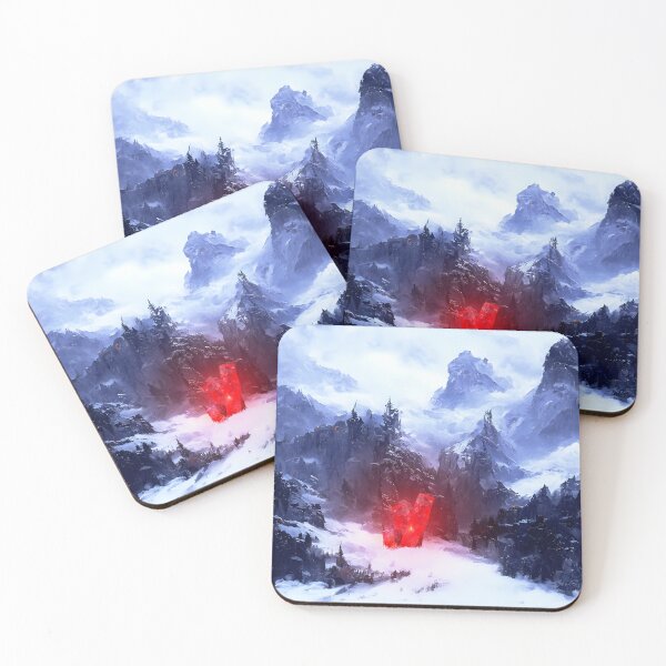 Item preview, Magic crystals on a snow covered mountain. designed and sold by lostcauseblue.