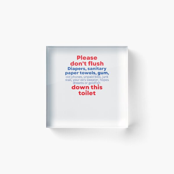 Item preview, Funny Toilet Rules designed and sold by Click-Like.