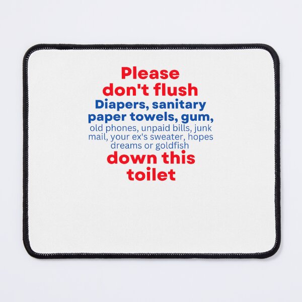 Item preview, Funny Toilet Rules designed and sold by Click-Like.