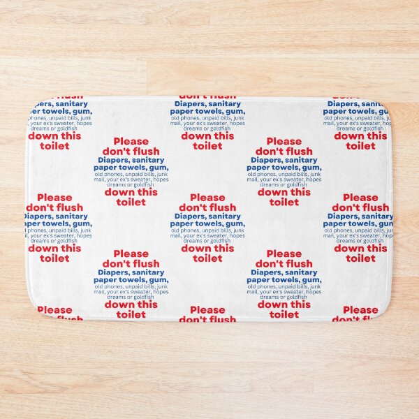 Item preview, Funny Toilet Rules designed and sold by Click-Like.