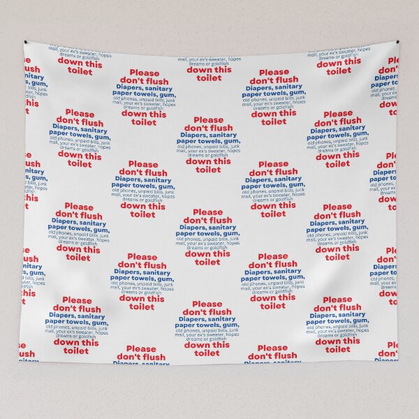 Item preview, Funny Toilet Rules designed and sold by Click-Like.