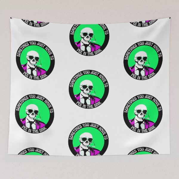 Artikelvorschau, Sometimes You Have To Pee In The Sink Pop Art Skull entworfen und verkauft von PVSKI.