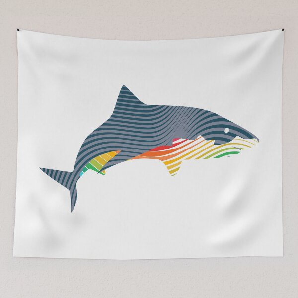 Item preview, Color Swoosh Shark designed and sold by asyrum.